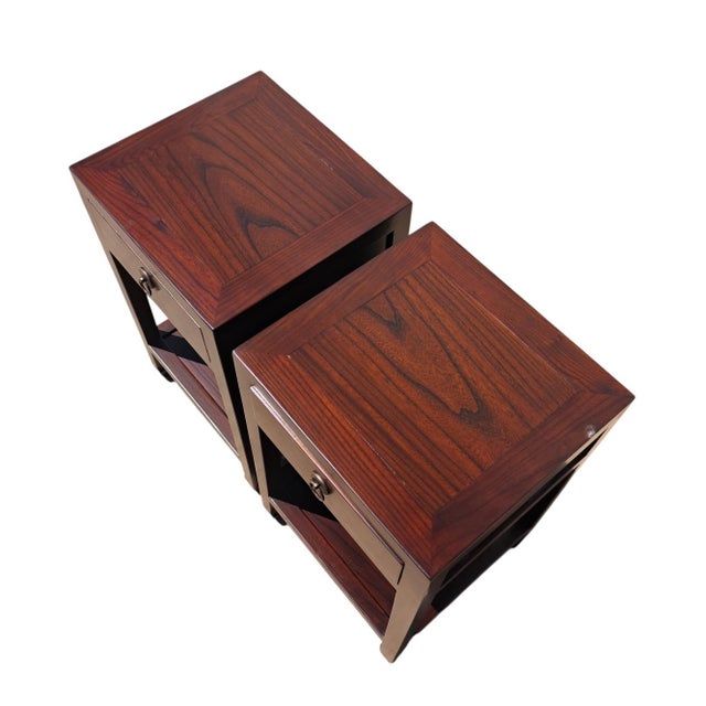 Pair of Single-Drawer Side Tables or Night Stands For Sale - Image 4 of 5