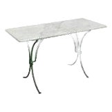 French 19th Century Marble Top Garden Table For Sale