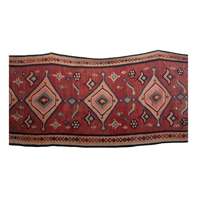 Large Vintage Middle Eastern Tribal Kilim Rug, 1940s For Sale