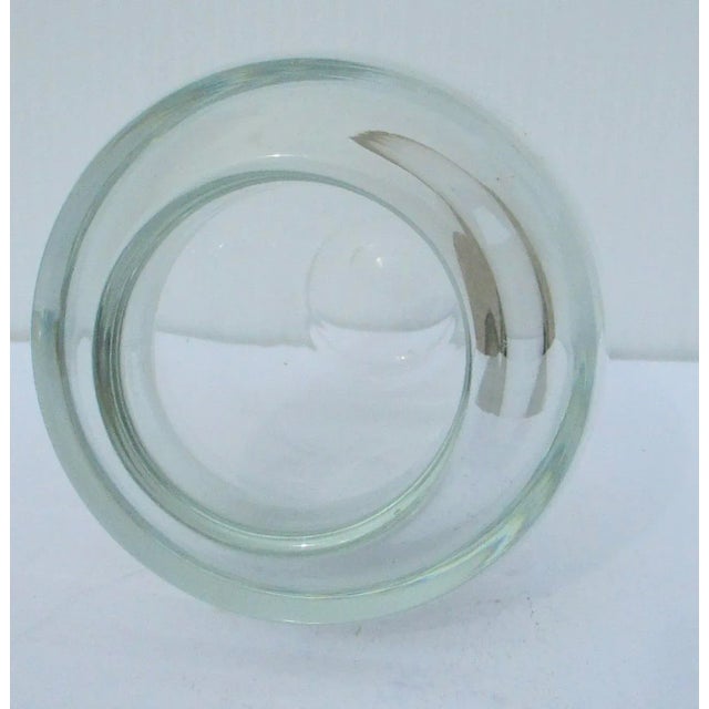 1980s Mid-Century Crystal Vase For Sale - Image 5 of 6