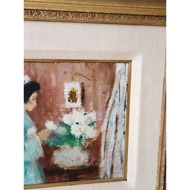 Beautiful late 20th century american painting by Samuel Edmund Oppenheim(1901-1992). The canvas measures 12" by 9".