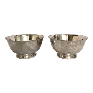 Oneida Paul Revere Footed Silver Bowls - A Pair For Sale