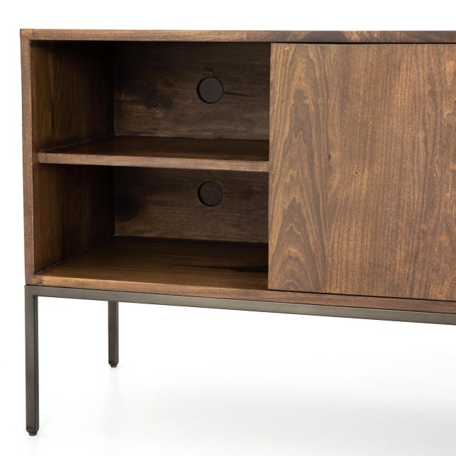 Four Hands Trey Media Console, Auburn Poplar For Sale - Image 4 of 12