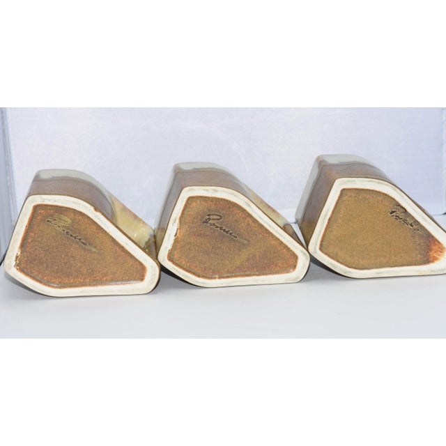 Ceramic Mid-Century Rodolfo Padilla Drip Glaze Pottery Coffee Mugs 3 Piece Coffee Mug Set For Sale - Image 7 of 8