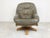 1970s Brutalist Oak and Leather Swivel Chair, 1970s For Sale - Image 5 of 12