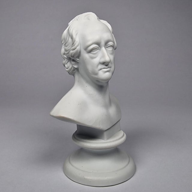 19th Century Meissen Parian Porcelain Bust of Johann Wolfgang Von Goethe German For Sale In Seattle - Image 6 of 10