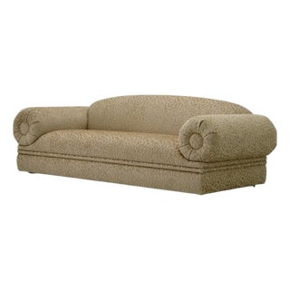 Sofa in Beige Jacquard Fabric with Leopard Pattern from Auden For Sale
