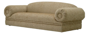Sofa in Beige Jacquard Fabric with Leopard Pattern from Auden