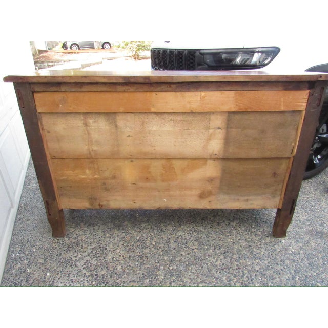 Antique French Walnut Narrow Buffet For Sale - Image 9 of 18