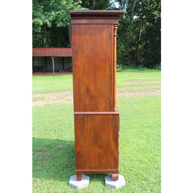 Antique Empire Linen Press Crafted by W. A. Willcocks of Guernsey For Sale - Image 13 of 18