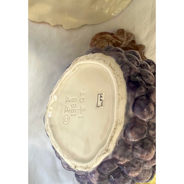 Fitz & Floyd Grape Pitcher W/Matching Cake Plate-a Pair For Sale - Image 9 of 10