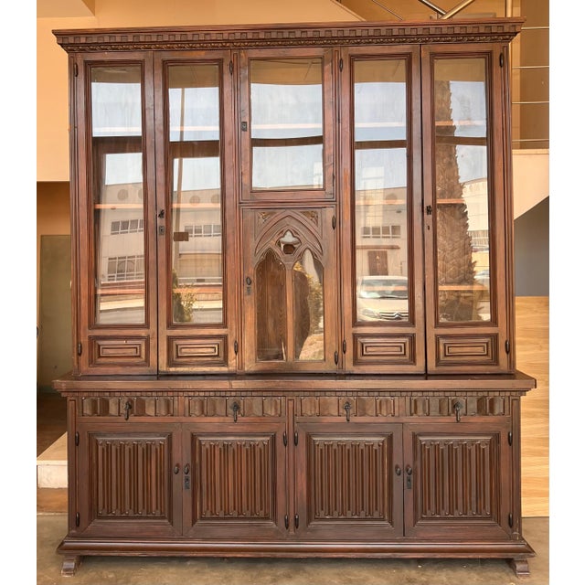 19th Century French Large Empire Period Bookcase or Church Cupboard For Sale - Image 16 of 18