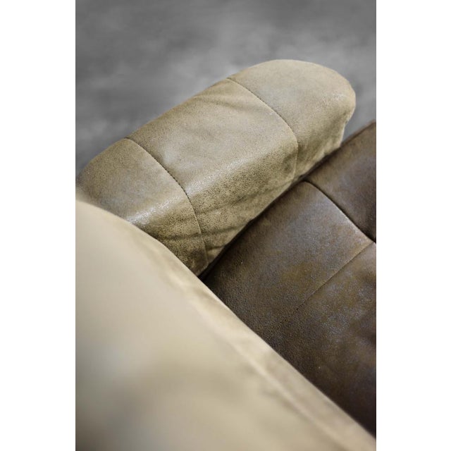 Set of Mid-Century Modern Danish Brown Swivel Chair & Ottoman, 1960s For Sale - Image 10 of 18