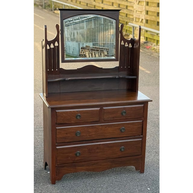 Antique English Dressing Table with Mirror For Sale - Image 15 of 18