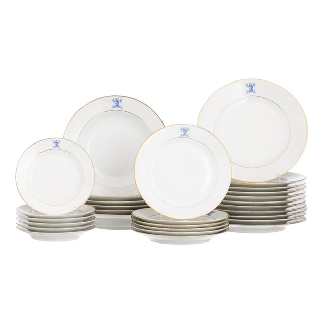 Porcelain Service Set from Vista Alegre, Set of 25 For Sale