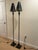 1970s Cambridge Lamps Inc. Neoclassical Style Black Floor Lamps Pair For Sale - Image 4 of 12