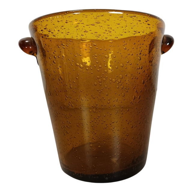 Champagne Seal Amber Glass, 1950s For Sale