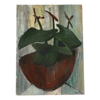 Yvonne Grauer, Flowers in a Gourd, 1960s, Oil Painting For Sale