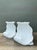 Sculpture Materials Vintage White Clam Shell Table Pedestals - Pair For Sale - Image 7 of 15