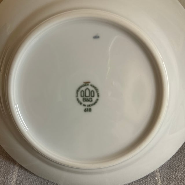 Cornflower Blue Late 20th Century Bing & Grondahl Seagull Salad Plates- Set of 4 For Sale - Image 8 of 8