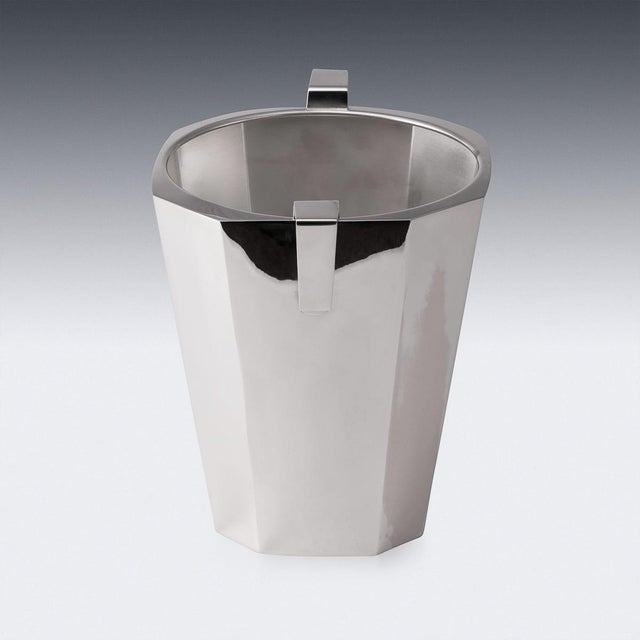 Vintage Italian Silver Octagonal Champagne Bucket, 1930 For Sale - Image 4 of 10