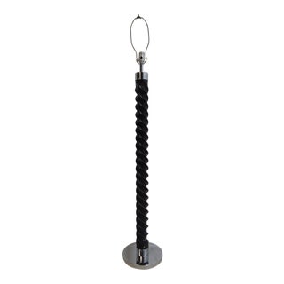 Vintage Mid Century Chrome Spiral Floor Pole Lamp For Sale