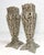 Victorian Pair of Antique Victorian Reticulated Open Worked Nickel Plated Brass Vases For Sale - Image 3 of 11