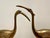 Mid 20th Century Brass Crane Figurines With Blue Glass Eyes - A Pair For Sale - Image 5 of 8