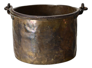 French 19th Century Heavy Brass Cooking Pot
