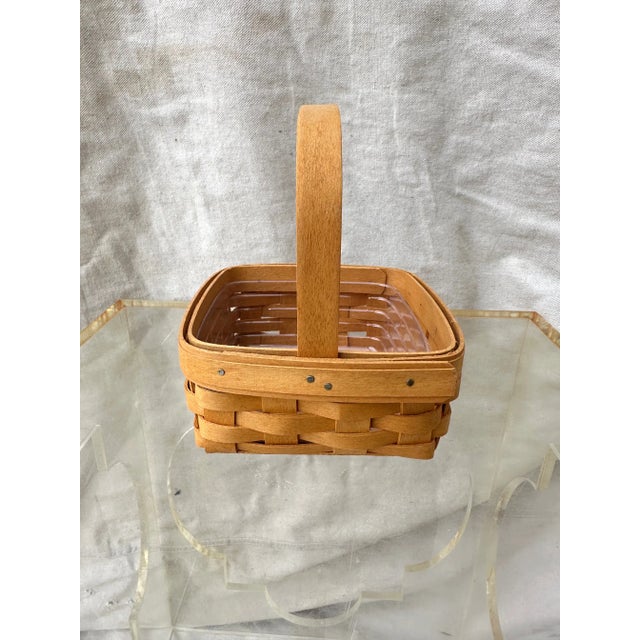 Farmhouse Vintage Small Longaberger Basket For Sale - Image 3 of 4
