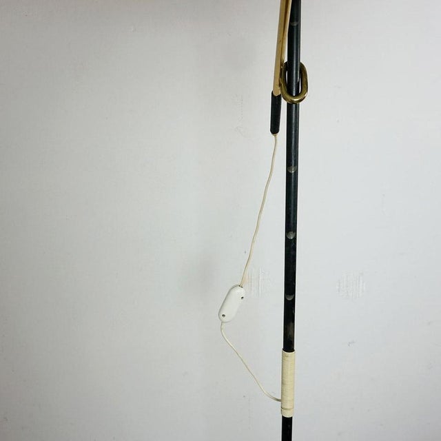 Mid-Century Austrian Brass Floor Lamp Mod. 2097 Pelikan attributed to J.T. Kalmar, 1950s For Sale - Image 10 of 16