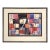 Geometric Abstract in Blue, Red, Black, and White - Acrylic on Paper by Russell Green For Sale