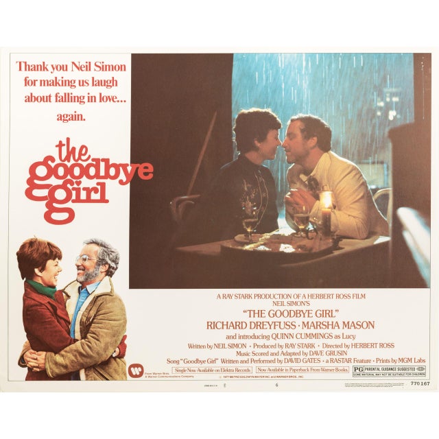 American 1970s The Goodbye Girl 1977 Vintage Lobby Card #3 For Sale - Image 3 of 3