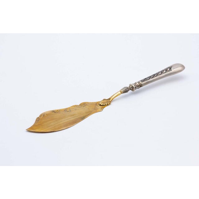 Silver Fish Knife with Engraved Floral Motifs For Sale - Image 5 of 5