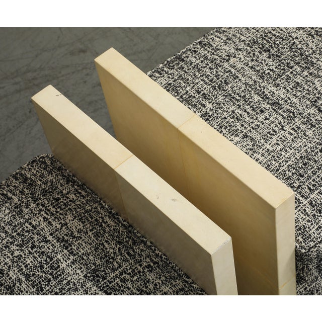 Parchment Benches Inspired by Jean Michel Frank, Mid-Century Modern Style For Sale - Image 11 of 16