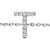 Contemporary 10K White Gold Diamond Accent "T" Initial Charm and Link Bracelet For Sale - Image 3 of 6
