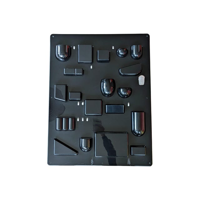 Black Plastic & Metal 1970s Container Panel Utensilo by D. Maurer Becker for Design M, Early Production For Sale - Image 17 of 17