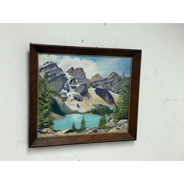 Sky Blue Late 20th Century E. Loper Framed Acrylic on Board of Landscape For Sale - Image 8 of 13
