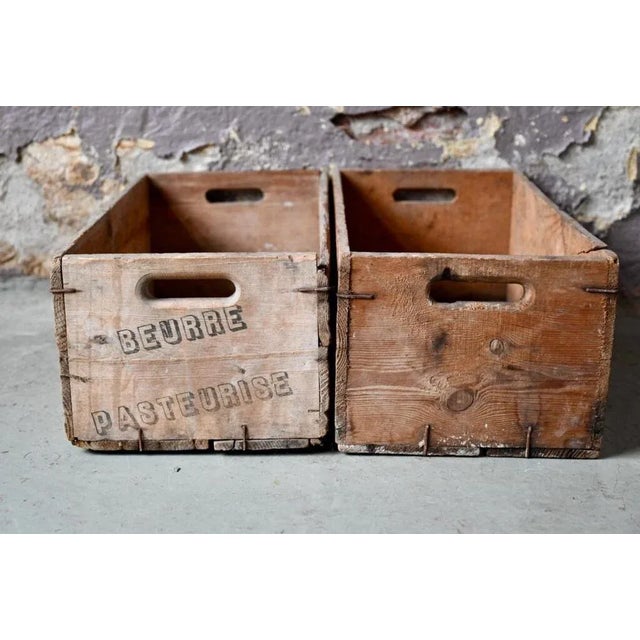 1940s Wooden Boxes from Central Beurrière Drulingen, 1940s, Set of 2 For Sale - Image 5 of 11