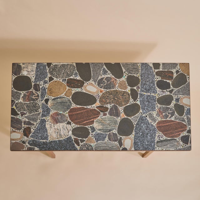 1960s Norwegian Stone Top Coffee Table by Erling Viksjø for Conglo Designs, 1960s For Sale - Image 5 of 11
