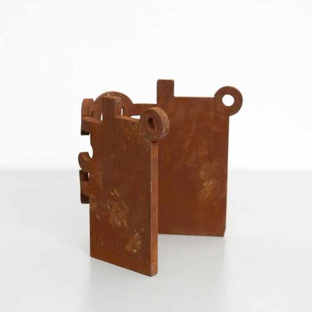 After Chillida, Abstract Sculpture, 1990s, Iron For Sale - Image 4 of 11