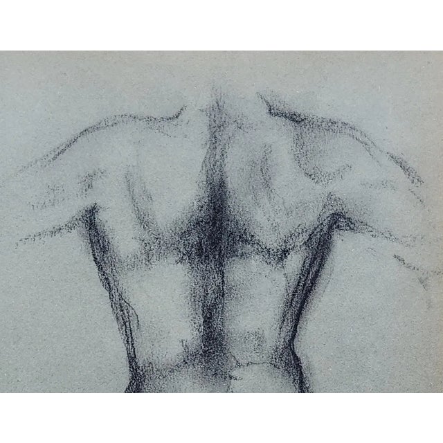 Striking charcoal drawing by renowned Colombian artist Luis Caballero, celebrated as one of the great masters of the male...