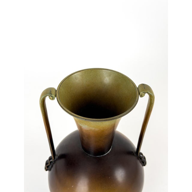 Brass Vase by Gunnar Ander for Ystad Metall, Sweden, 1939 For Sale - Image 3 of 7