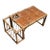 Burnt Tortoise Wood Bamboo Breakfast Bed Tray With Magazine Rack and Cup Holder For Sale
