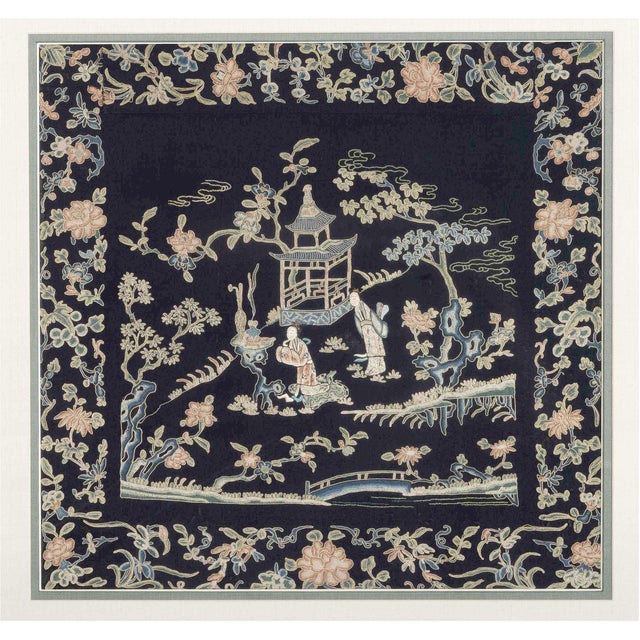 Chinese Framed Chinese Antique Textile Qing Dynasty Provenance For Sale - Image 3 of 15