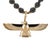 Guidance Faravahar Symbol Pendant Black Beaded Necklace For Sale - Image 9 of 11