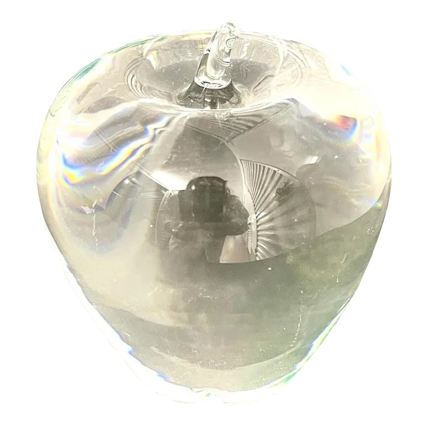 スチューベン　STEUBEN apple Late 20th Century Steuben Glass Apple | Chairish