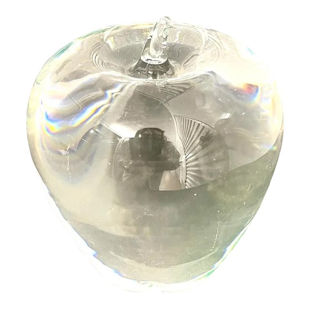 スチューベン　STEUBEN apple Late 20th Century Steuben Glass Apple | Chairish