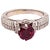 Diamond Tourmaline Rubellite Ring 4.5 14k Gold 1.38 TCW Women Certified For Sale - Image 9 of 12