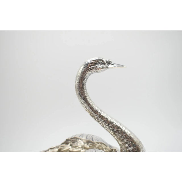Art Deco 1920's Gorham Sterling Swan Bowl For Sale - Image 3 of 8